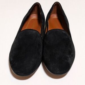 Vionic Willa II Black Suede Leather Slip On Flat Loafers Size 8.5